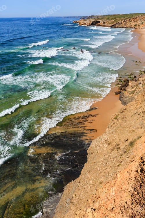 Preview: Summer Atlantic Ocean Coast Landscape And Monte Clerigo Beach (Aljezur, Algarve, Portugal).