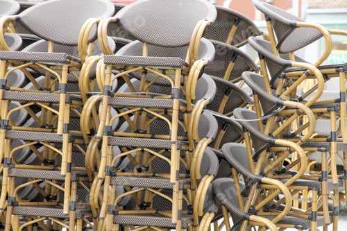 Preview: Chairs Stacked In A Square Of Namur Belgium