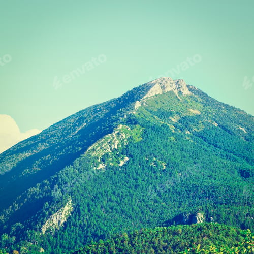 Preview: Forested Mountain In The French Alps, Instagram Effect
