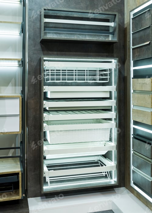 Preview: Metal Furniture Drawers For Wardrobe Storage Rooms