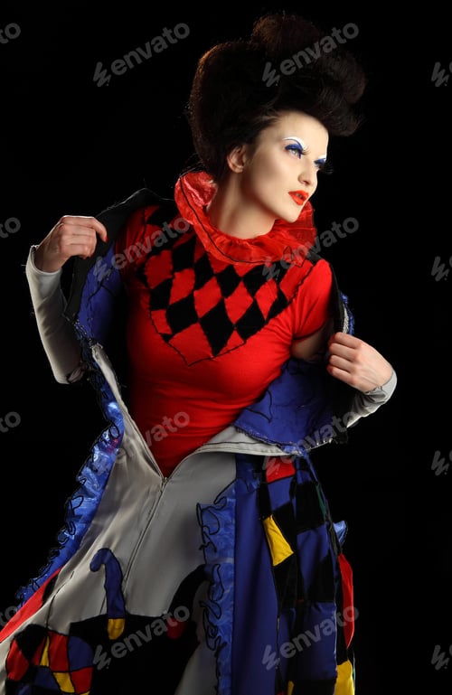 Preview: Model Photography Girls In Costumes Harlequin