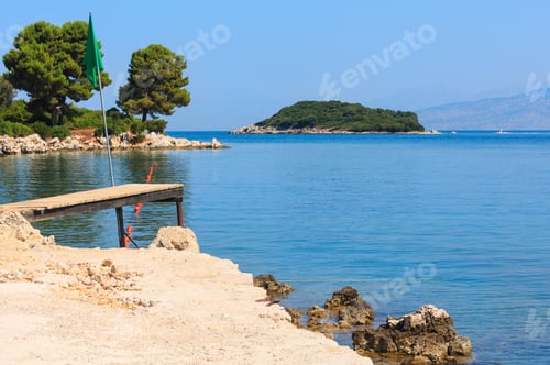Preview: Summer Morning Sea Coast View From Paradise Beach (Ksamil, Albania).