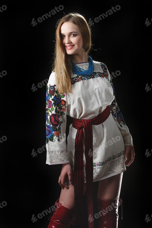 Preview: Portrait Of A Beautiful Girl In National Costume