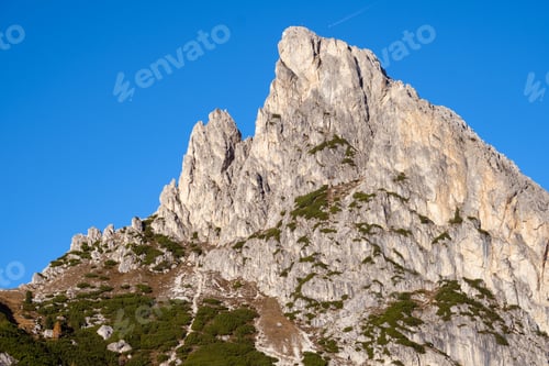 Preview: Sunny Colorful Autumn Alpine Dolomites Rocky Mountain Scene, Sudtirol, Italy. Peaceful View From