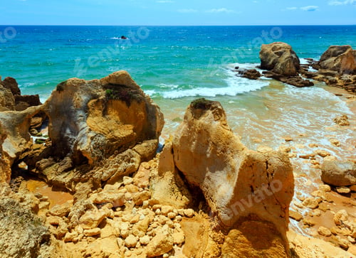 Preview: Summer Atlantic Rocky Coast View (Albufeira Outskirts, Algarve, Portugal).
