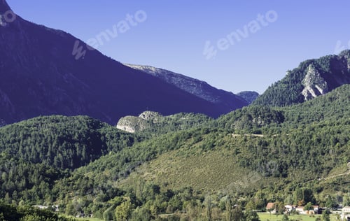 Preview: Alpine Landscape Of Alpes-De-Haute-Provence Department In Southeastern France. Neighborhoods Of A