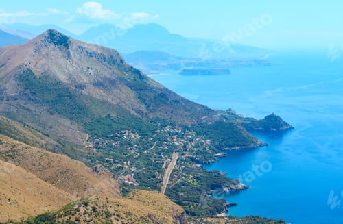Preview: View From San Biagio Mountain On Tyrrhenian Sea Coast Near Maratea, Basilicata, Italy
