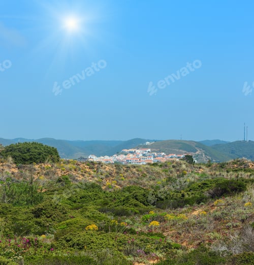 Preview: Sunshiny Carrapateira Village On Western Coast Of Algarve, Portugal. Summer Misty View.