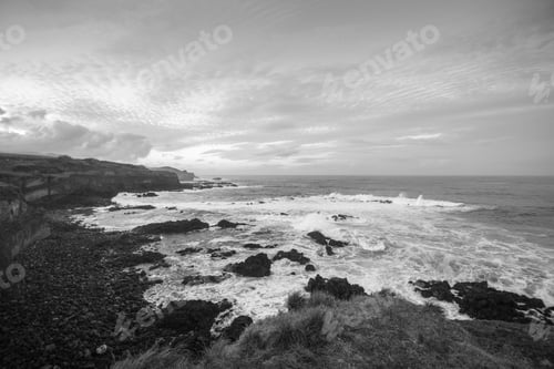 Preview: Seascape By Twilight North Of Sao Miguel Island Azores Portugal