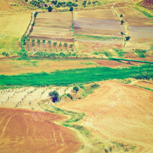 Preview: Stubble Fields On The Hills Of Sicily, Instagram Effect