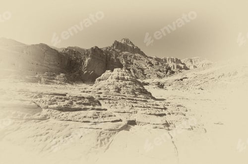 Preview: Loneliness And Emptiness Of The Rocky Hills Of The Negev Desert In Israel. Breathtaking Landscape