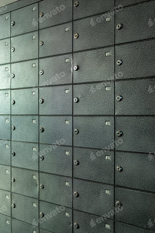 Preview: A Lot Of Metal Mailboxes With Numbers