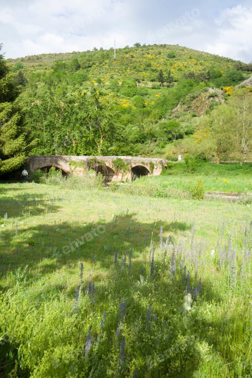 Preview: Medieval Stone Bridge At Ezcaray Village In La Rioja Spain