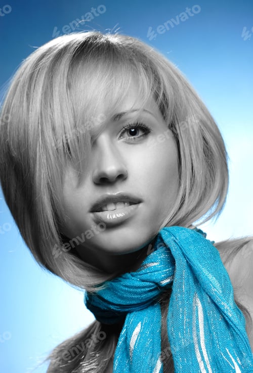 Preview: Portrait Of A Young Girl With Blue Eyes