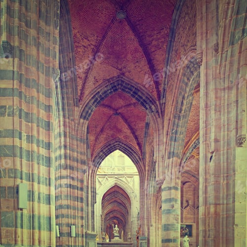 Preview: Interior Of Cathedral Of St. Hubert In Belgium, Instagram Effect