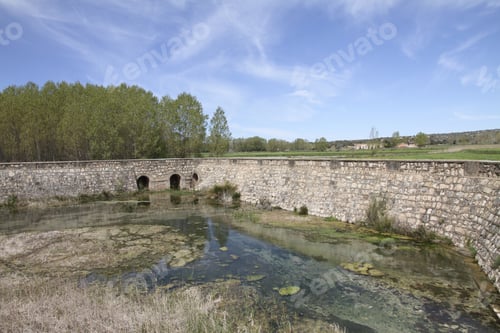 Preview: Water Reservoir Spring Landscape Gudar Mountains Teruel Aragon Spain