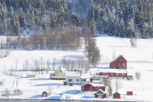 Preview: Winter Landscape Of The Norwegain Sea Near Tromso North Of Norway