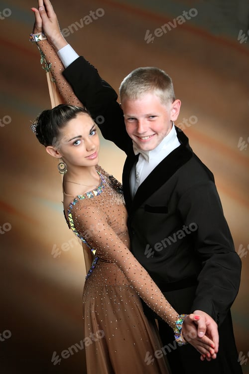 Preview: Beautiful Couple In The Active Ballroom Dance