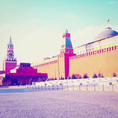 Preview: View Of The Red Square In Moscow, Instagram Effect