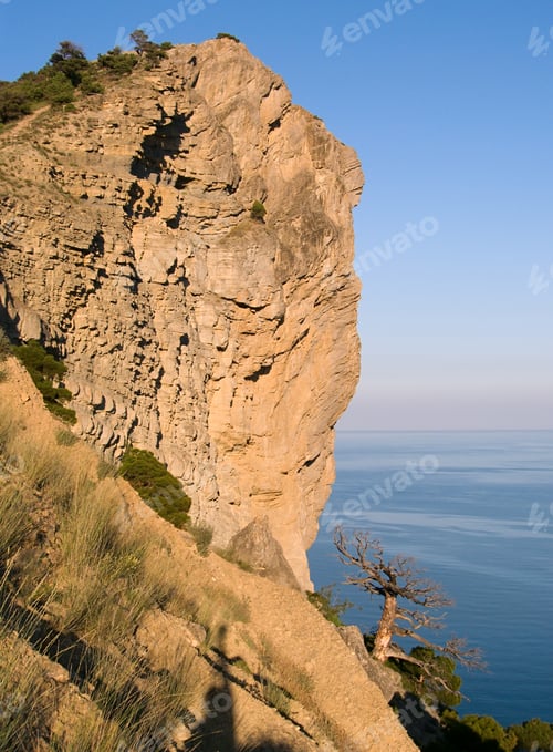 Preview: Big Rock ("Koba-Kaja" Mount) Overhang Above The Sea ("Novyj Svit" Reserve, Crimea, Ukraine)