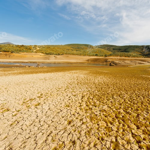 Preview: River In The Dry Valley Of Cantabrian Mountain, Spain