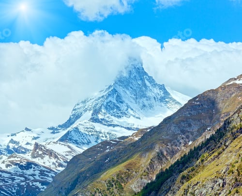 Preview: Summer Matterhorn Mountain View (Alps, Switzerland, Zermatt)
