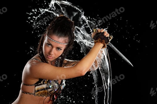 Preview: Beautiful Girl With A Splashes Of Water
