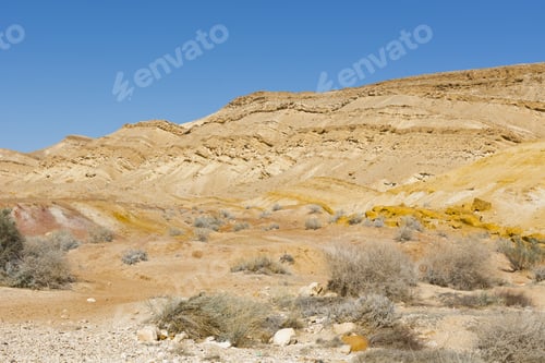 Preview: Rocky Hills Of The Negev Desert In Israel. Breathtaking Landscape Of The Desert Rock Formations In