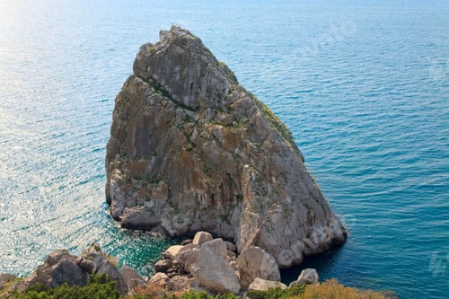 Preview: "Koshka" Rock On Shining Sea Background (Simeiz Town, Crimea, Ukraine)