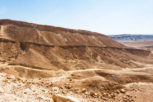 Preview: Rocky Hills Of The Negev Desert In Israel. Breathtaking Landscape Of The Rock Formations In The