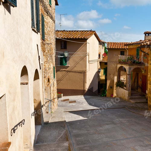 Preview: Historical Center With Old Buildings In Italian Medieval City