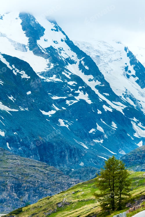 Preview: Summer (June) Alp Mountain Tops View From Grossglockner High Alpine Road