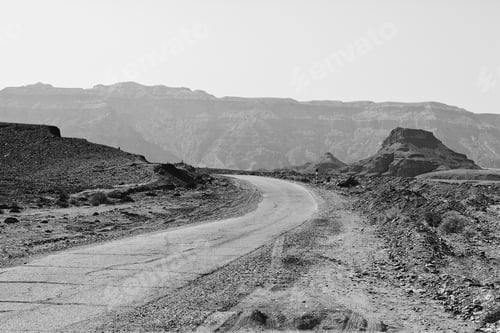 Preview: Loneliness And Emptiness Of The Rocky Hills Of The Negev Desert In Israel. Breathtaking Landscape