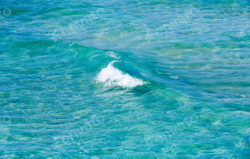 Preview: Blue Sea Flowing Water Surface With Waves And Some Bottom View. Abstract Background Pattern.