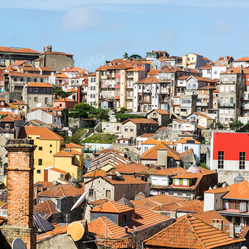 Preview: View Of The Historical Centre Of The City Of Porto With Traditional Portuguese Facades Decorated