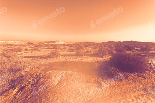 Preview: Breathtaking Landscape Of The Rock Formations In The Israel Desert At Dawn In A Contemporary Style