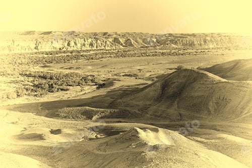 Preview: Rocky Hills Of The Negev Desert In Israel, Stylized Photo
