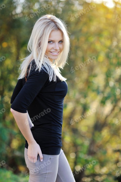 Preview: Beautiful Smiling Girl Portrait Outdoor