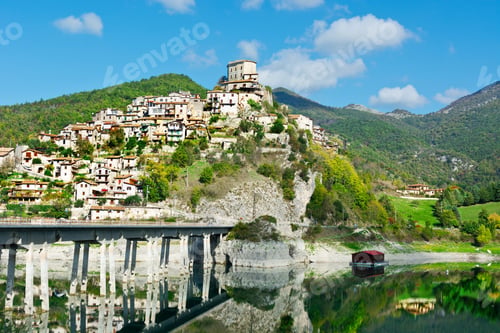 Preview: Bridge Over The Lake In Apennines, Italy