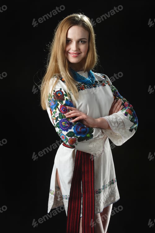 Preview: Portrait Of A Beautiful Girl In National Costume