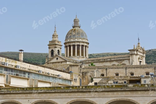 Preview: View To Cathedral In The City Of Ragusa In Sicily
