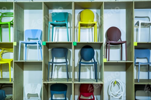 Preview: Modern Plastic Chairs At The Booth