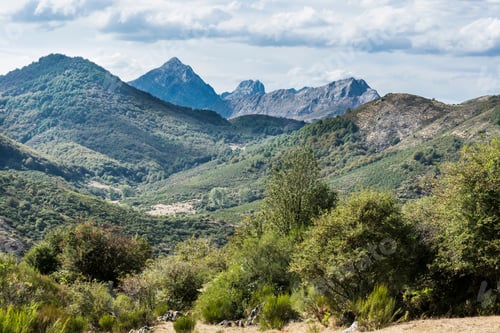 Preview: Beautiful Landscape In Spain With Dramatic View Of Cantabrian Mountains