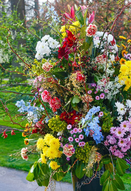 Preview: Big Multicolor Wonderful Flowers Bouquet On Spring Park