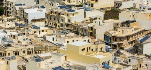 Preview: Victoria Also Known Among The Native Maltese As Rabat On Island Gozo. View From Citadel To Narrow