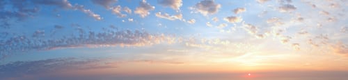 Preview: Beautiful Panoramic View of Sunrise with Clouds