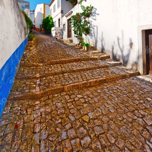 Preview: Narrow Street In The Medieval Portuguese City Of Obidos