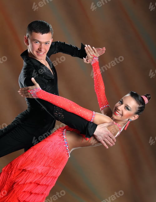 Preview: Beautiful Couple In The Active Ballroom Dance