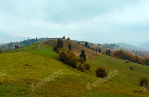 Preview: Autumn Carpathian Mountains Landscape (Mizhhiria, Zakarpattia Oblast, Ukraine).