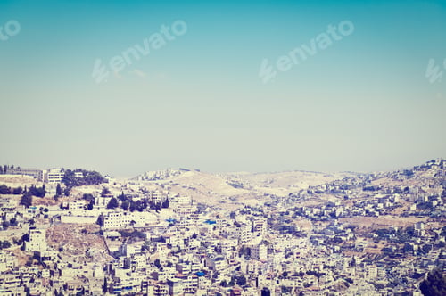Preview: View To The East Jerusalem From The Walls Of The Old City, Instagram Effect